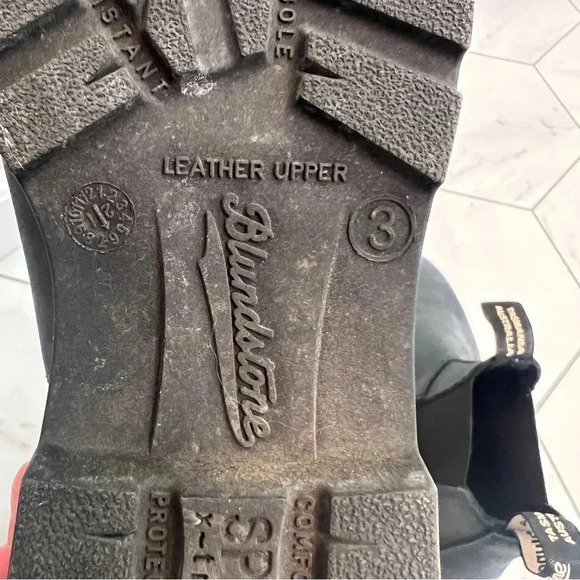 Blundstone Navy Blue Premium Leather Chelsea Boots Size 6 Womens - Picture 11 of 12